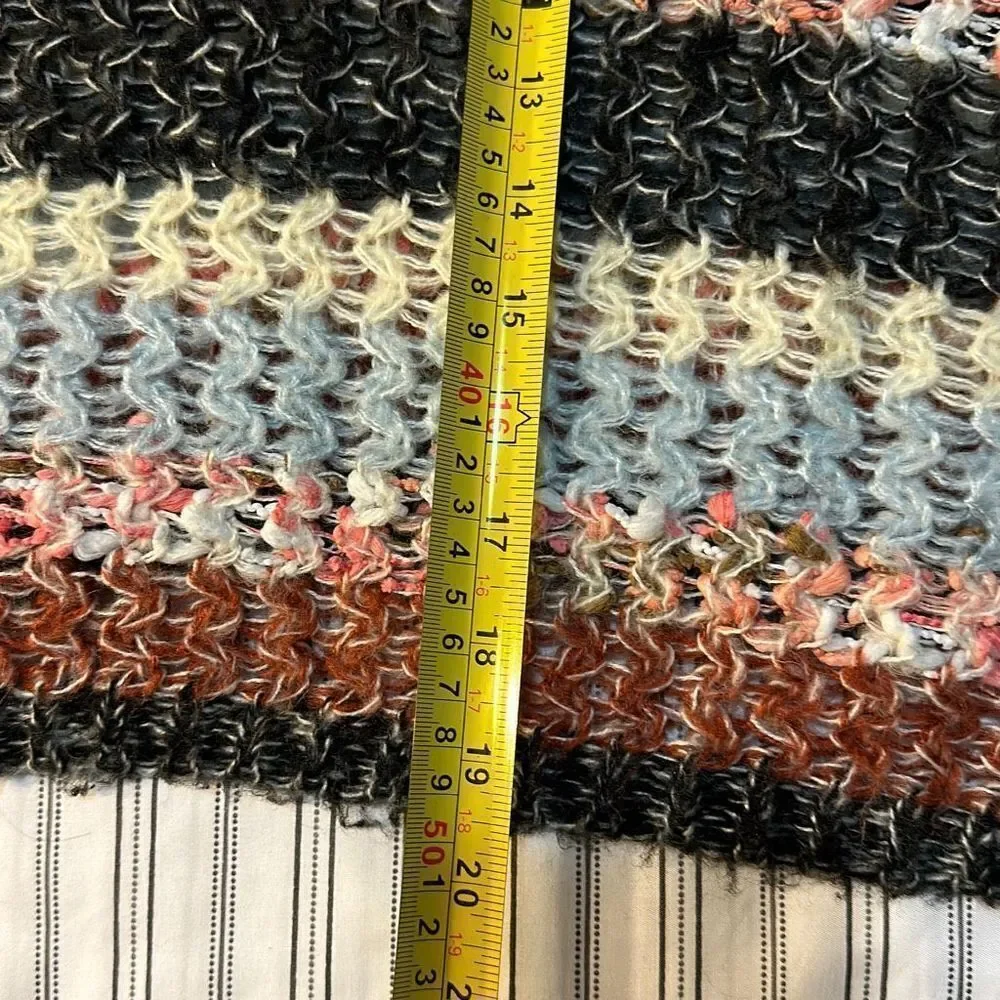 Off Shoulder BKE Multicolored Knit thin sweater Size L